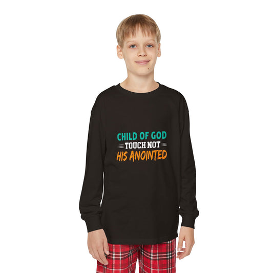 Child Of God Touch Not His Anointed Youth Christian Long Sleeve Pajama Set - ClaimedbyGodDesigns