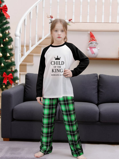 Child Of The King Youth Christian Plaid Pajamas - ClaimedbyGodDesigns