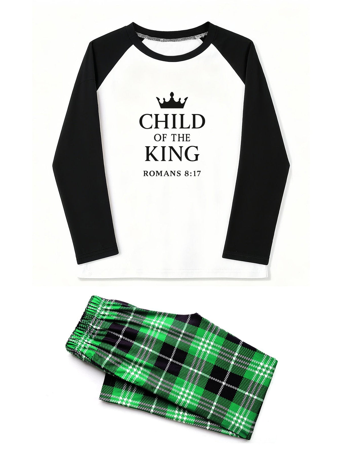 Child Of The King Youth Christian Plaid Pajamas - ClaimedbyGodDesigns