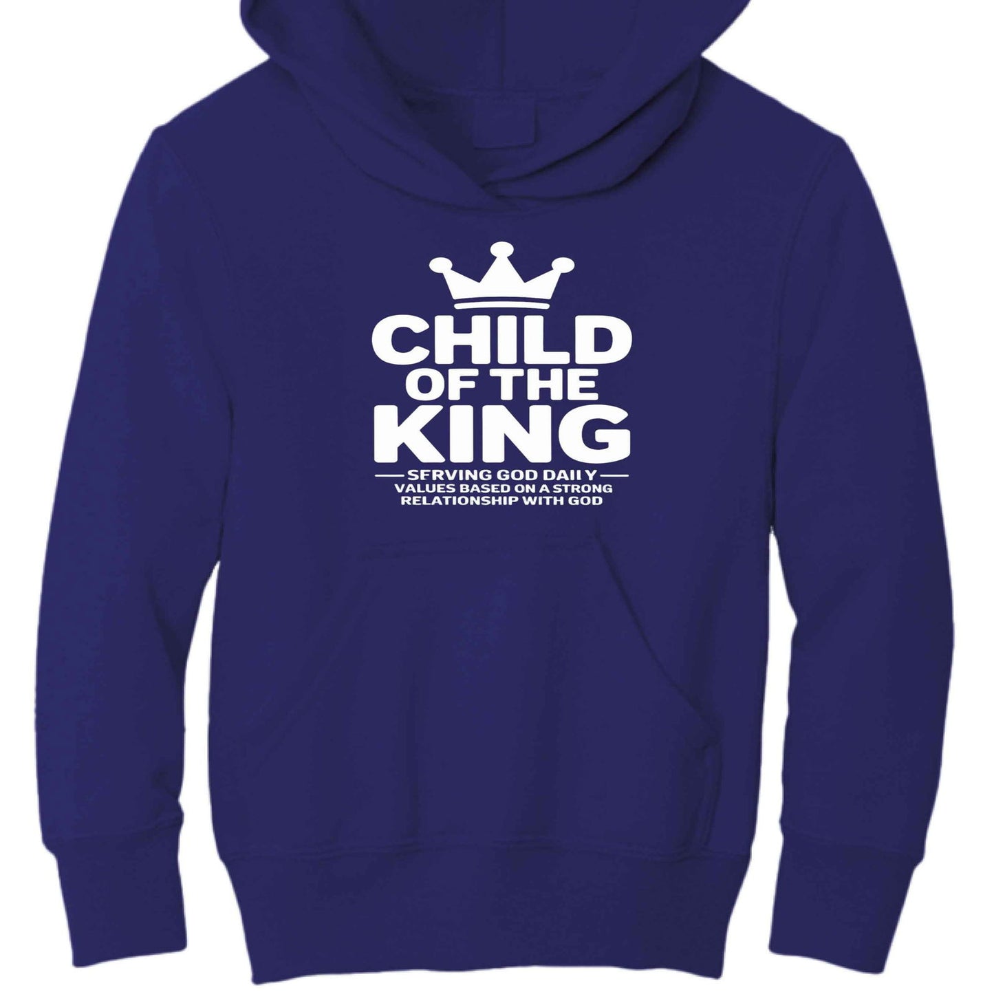 Child of the King Spiritual Facts Youth Christian Pullover Hooded Sweatshirt - ClaimedbyGodDesigns