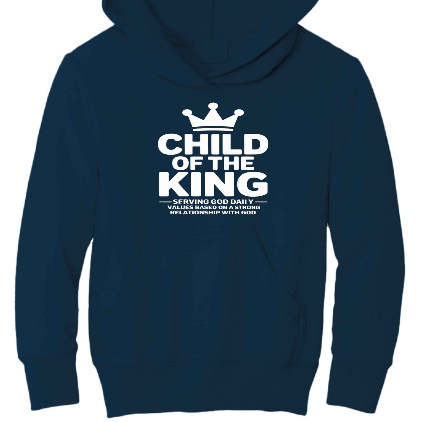 Child of the King Spiritual Facts Youth Christian Pullover Hooded Sweatshirt - ClaimedbyGodDesigns