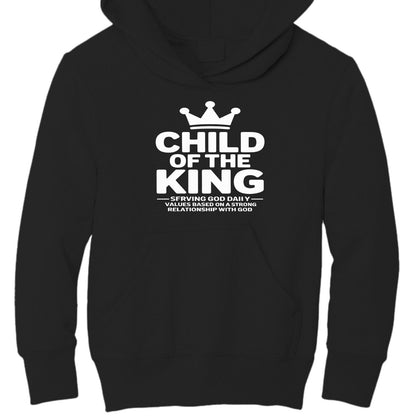 Child of the King Spiritual Facts Youth Christian Pullover Hooded Sweatshirt - ClaimedbyGodDesigns