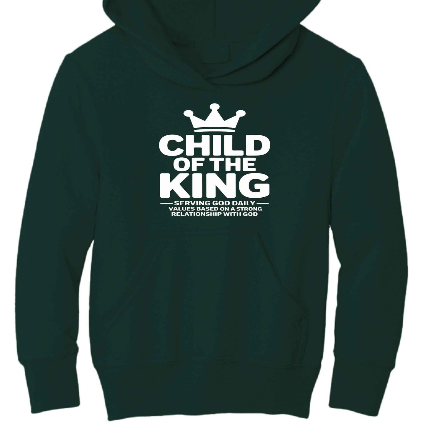 Child of the King Spiritual Facts Youth Christian Pullover Hooded Sweatshirt - ClaimedbyGodDesigns