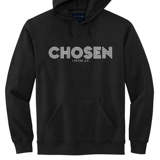 Chosen Unisex Christian Fleece Pullover Hooded Sweatshirt - ClaimedbyGodDesigns