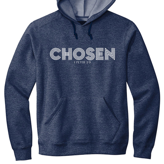 Chosen Unisex Christian Fleece Pullover Hooded Sweatshirt - ClaimedbyGodDesigns