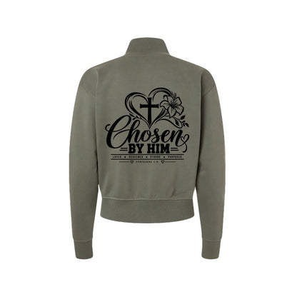 Chosen in Him Women's Christian Zip Jacket | Ephesians 1:4 - Claimed by God Designs