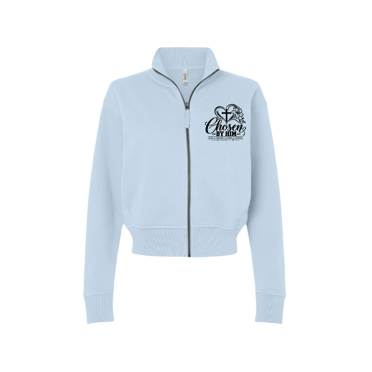 Chosen in Him Women's Christian Zip Jacket | Ephesians 1:4 - Claimed by God Designs
