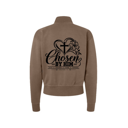 Chosen in Him Women's Christian Zip Jacket | Ephesians 1:4 - Claimed by God Designs