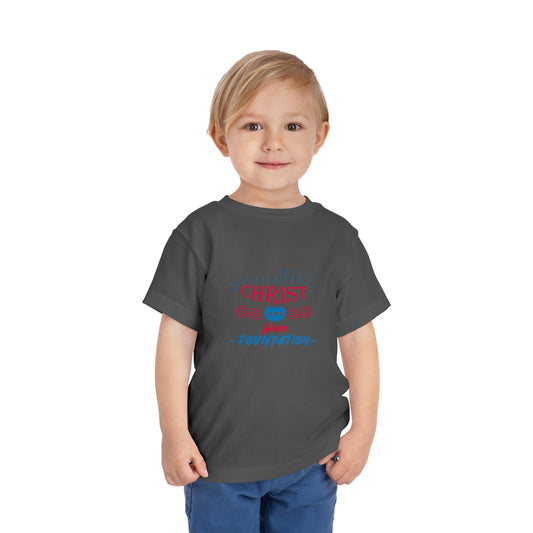 Christ Is My Firm Foundation Toddler Christian T-Shirt - ClaimedbyGodDesigns