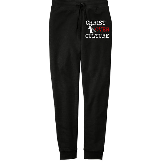 Christ Over Culture Unisex Christian Sweatpants - ClaimedbyGodDesigns