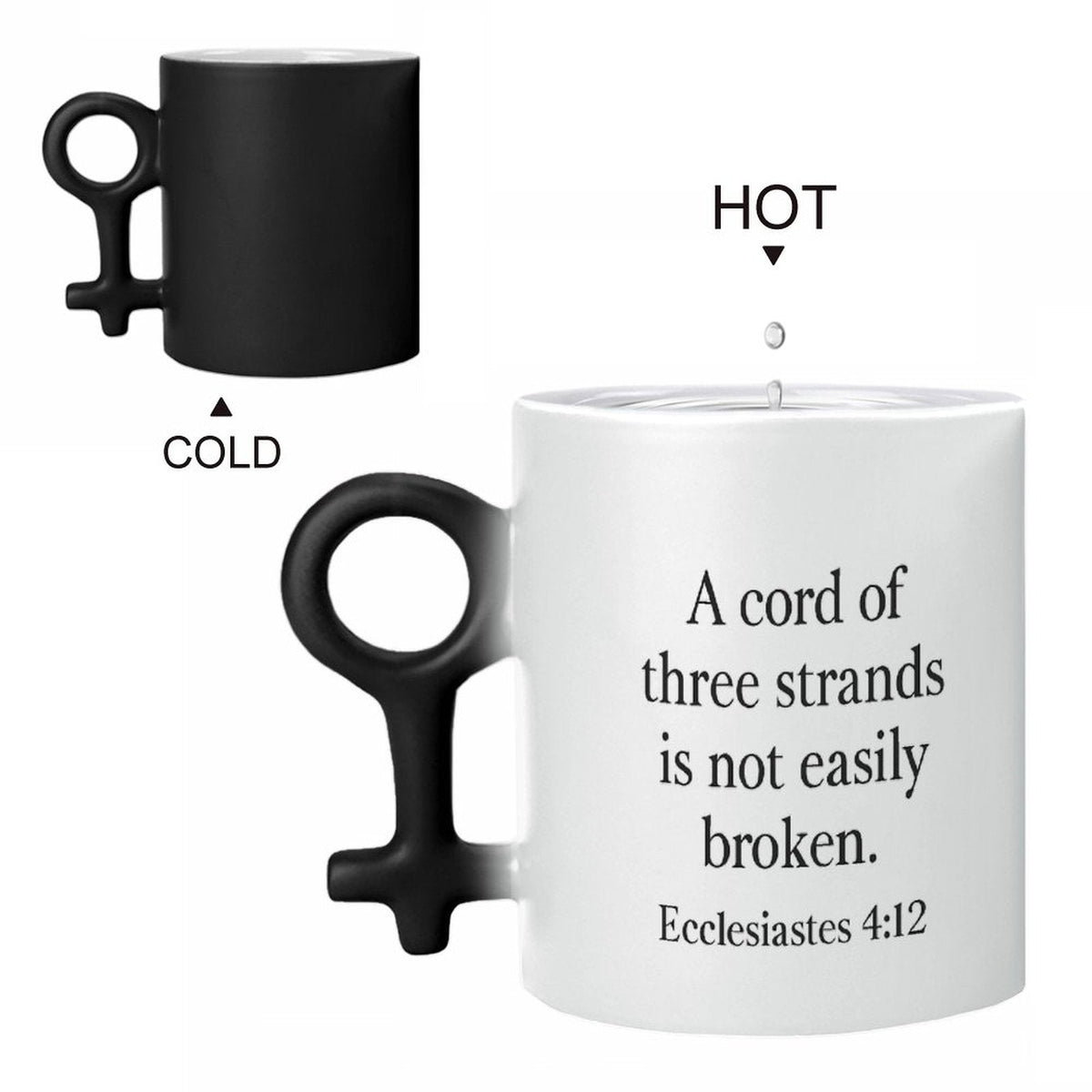 Christian Couple Color-Changing Mugs – Ecclesiastes 4:12 Unity Gift Set - ClaimedbyGodDesigns