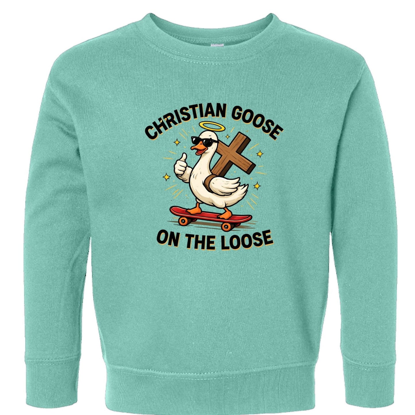 Christian Goose On The Loose Toddler Christian Pullover Sweatshirt - ClaimedbyGodDesigns