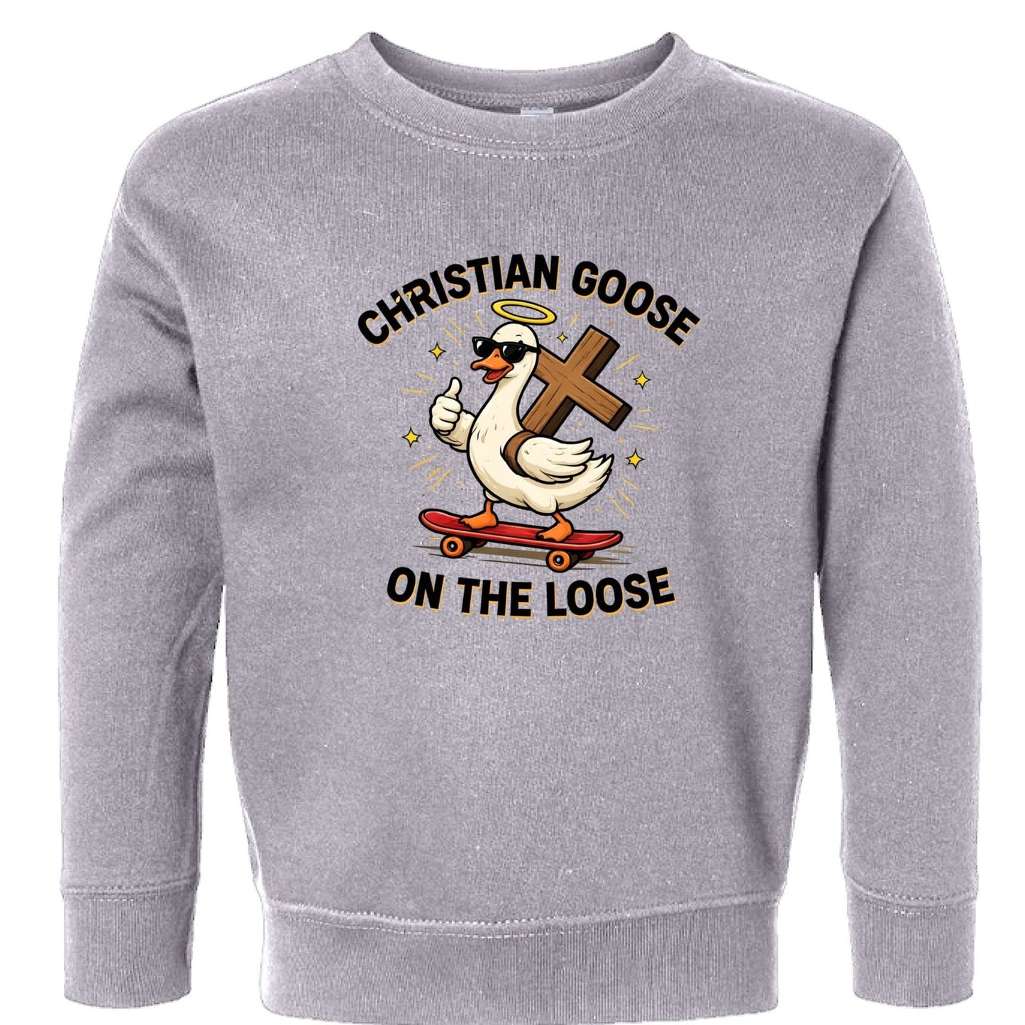 Christian Goose On The Loose Toddler Christian Pullover Sweatshirt - ClaimedbyGodDesigns