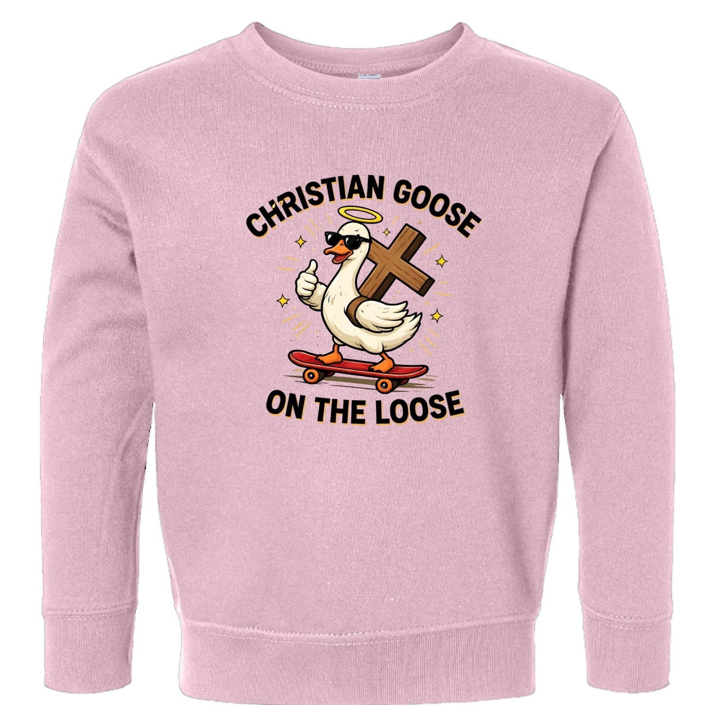 Christian Goose On The Loose Toddler Christian Pullover Sweatshirt - ClaimedbyGodDesigns