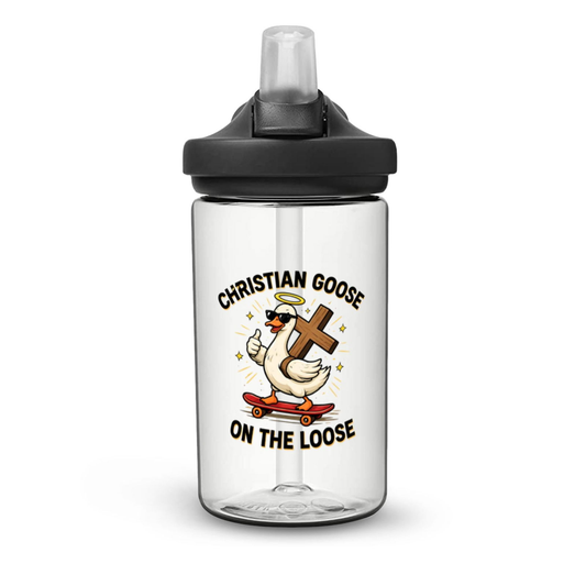 Christian Goose On The Loose  Christian Kids Water Bottle - ClaimedbyGodDesigns
