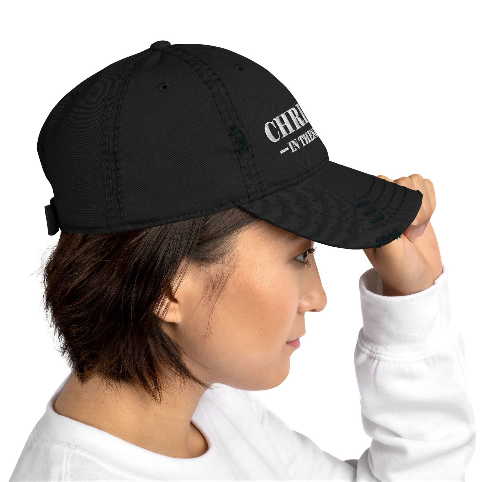 Christian In These Streets Distressed Dad Hat - ClaimedbyGodDesigns