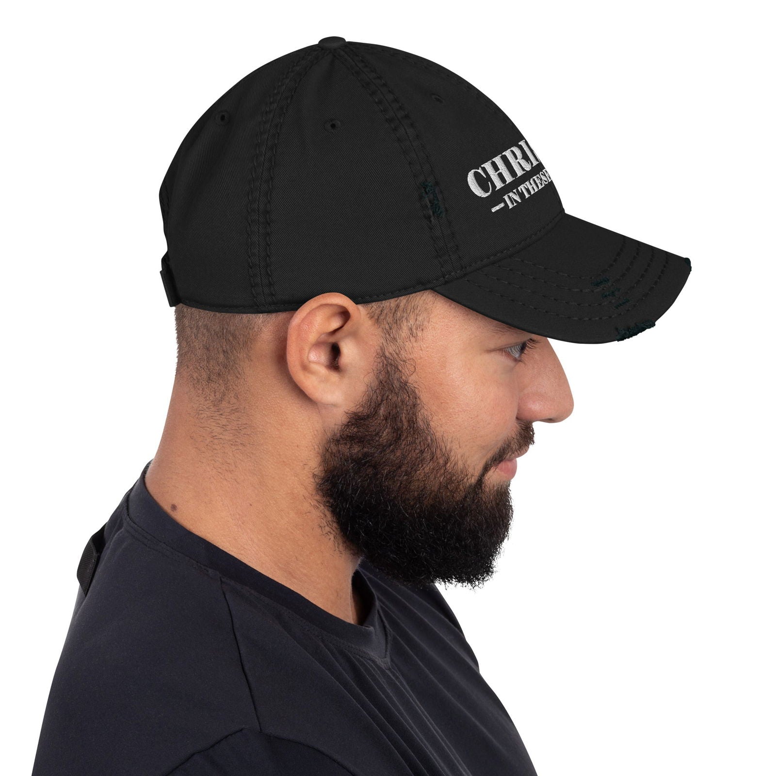 Christian In These Streets Distressed Dad Hat - ClaimedbyGodDesigns