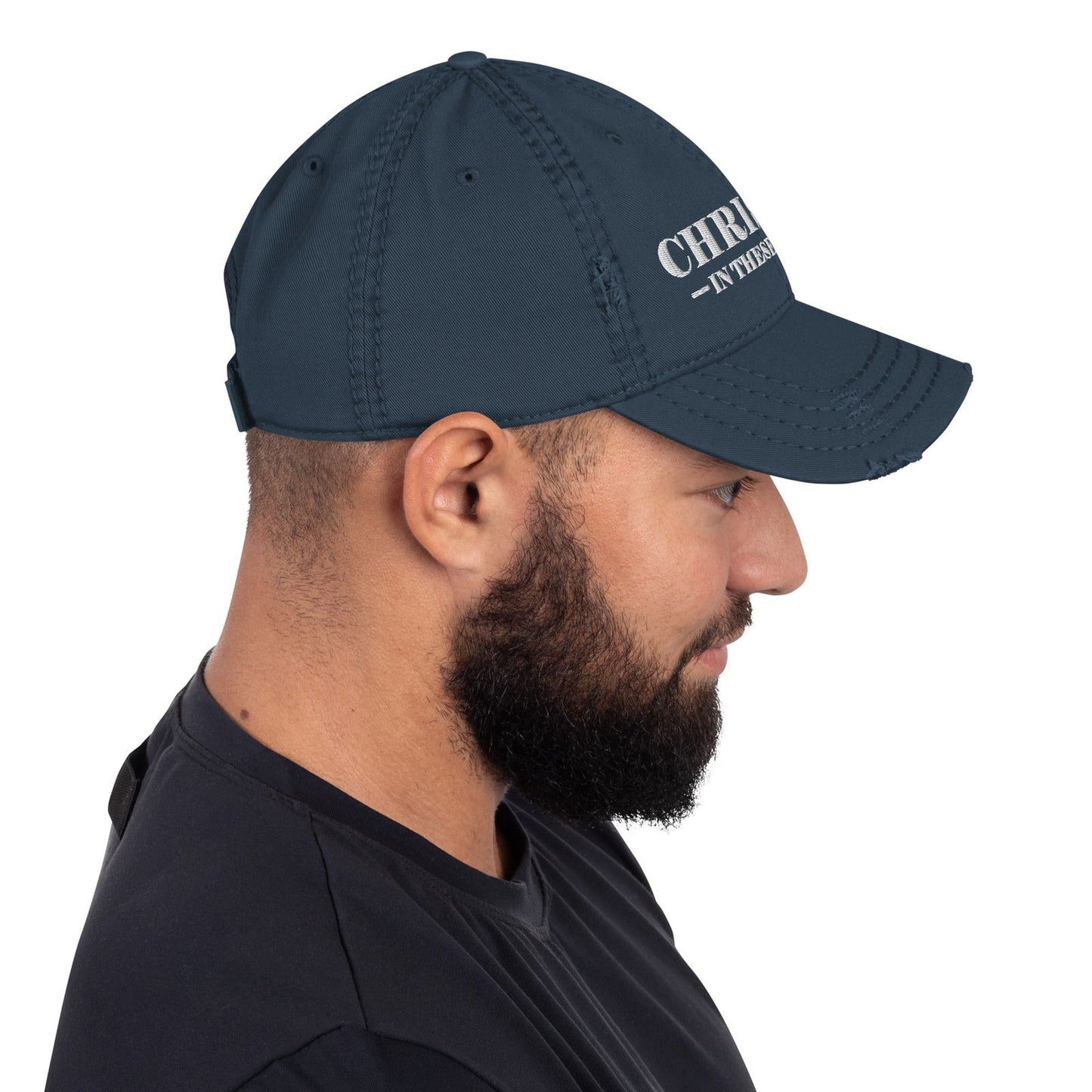 Christian In These Streets Distressed Dad Hat - ClaimedbyGodDesigns