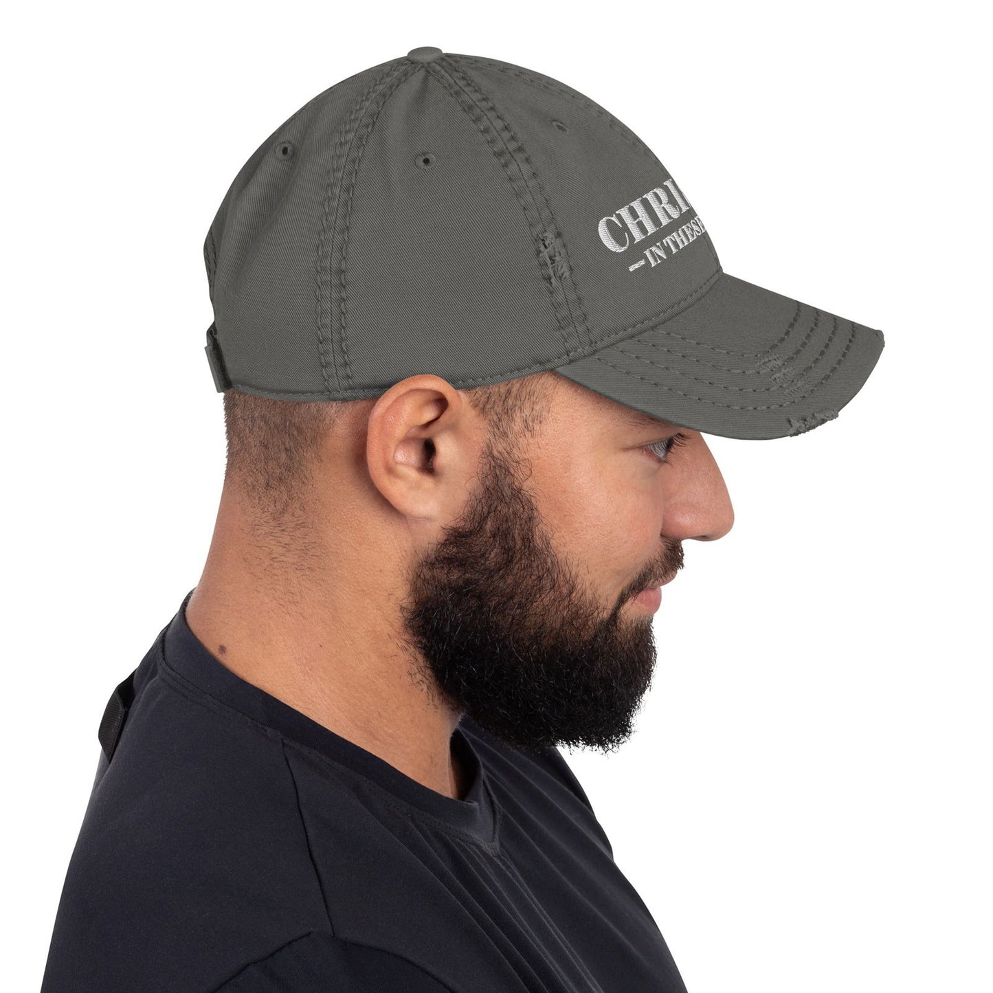 Christian In These Streets Distressed Dad Hat - ClaimedbyGodDesigns