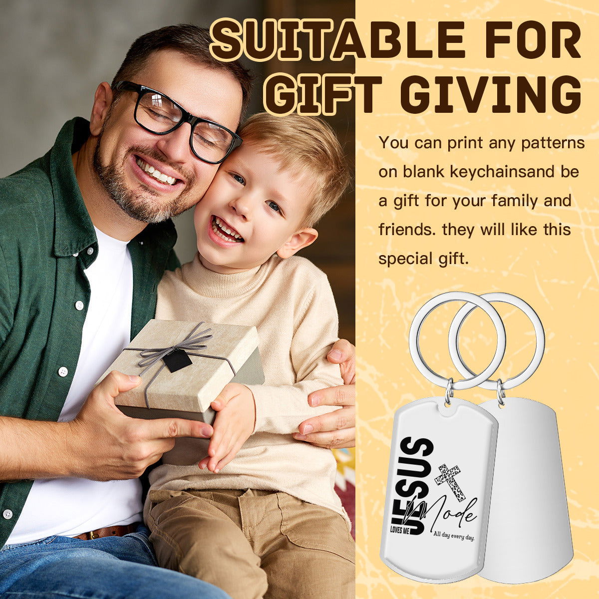 Christian Stainless Steel Keychain -  Mode Inspirational Gift - ClaimedbyGodDesigns