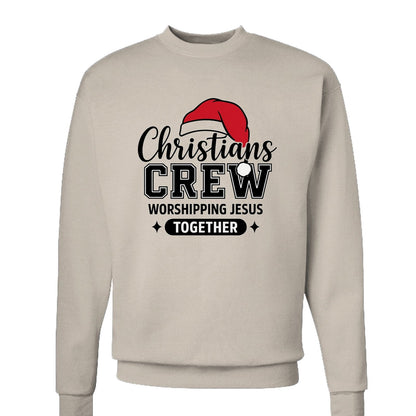 Christians Crew Unisex Christmas Christian Pullover Sweatshirt - ClaimedbyGodDesigns