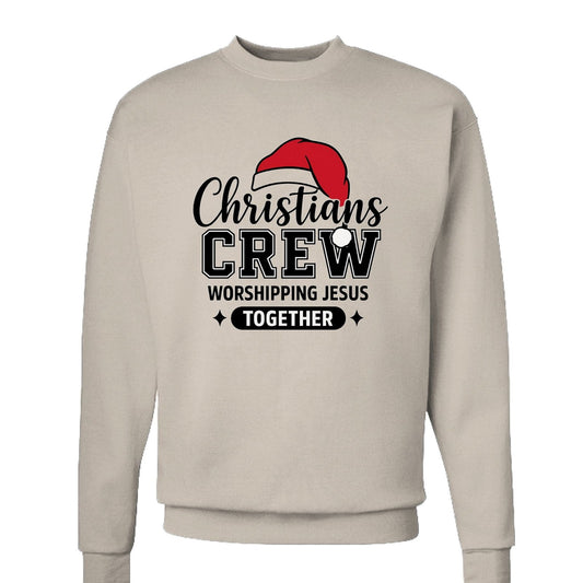Christians Crew Unisex Christmas Christian Pullover Sweatshirt - ClaimedbyGodDesigns