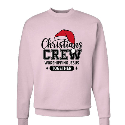 Christians Crew Unisex Christmas Christian Pullover Sweatshirt - ClaimedbyGodDesigns