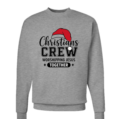 Christians Crew Unisex Christmas Christian Pullover Sweatshirt - ClaimedbyGodDesigns