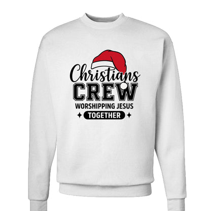 Christians Crew Unisex Christmas Christian Pullover Sweatshirt - ClaimedbyGodDesigns