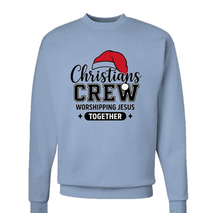Christians Crew Unisex Christmas Christian Pullover Sweatshirt - ClaimedbyGodDesigns