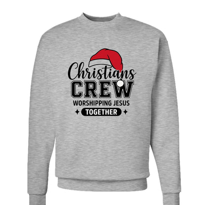 Christians Crew Unisex Christmas Christian Pullover Sweatshirt - ClaimedbyGodDesigns