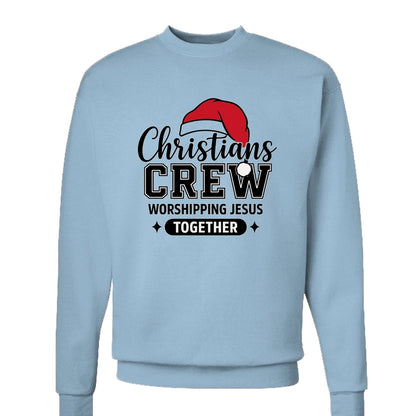 Christians Crew Unisex Christmas Christian Pullover Sweatshirt - ClaimedbyGodDesigns