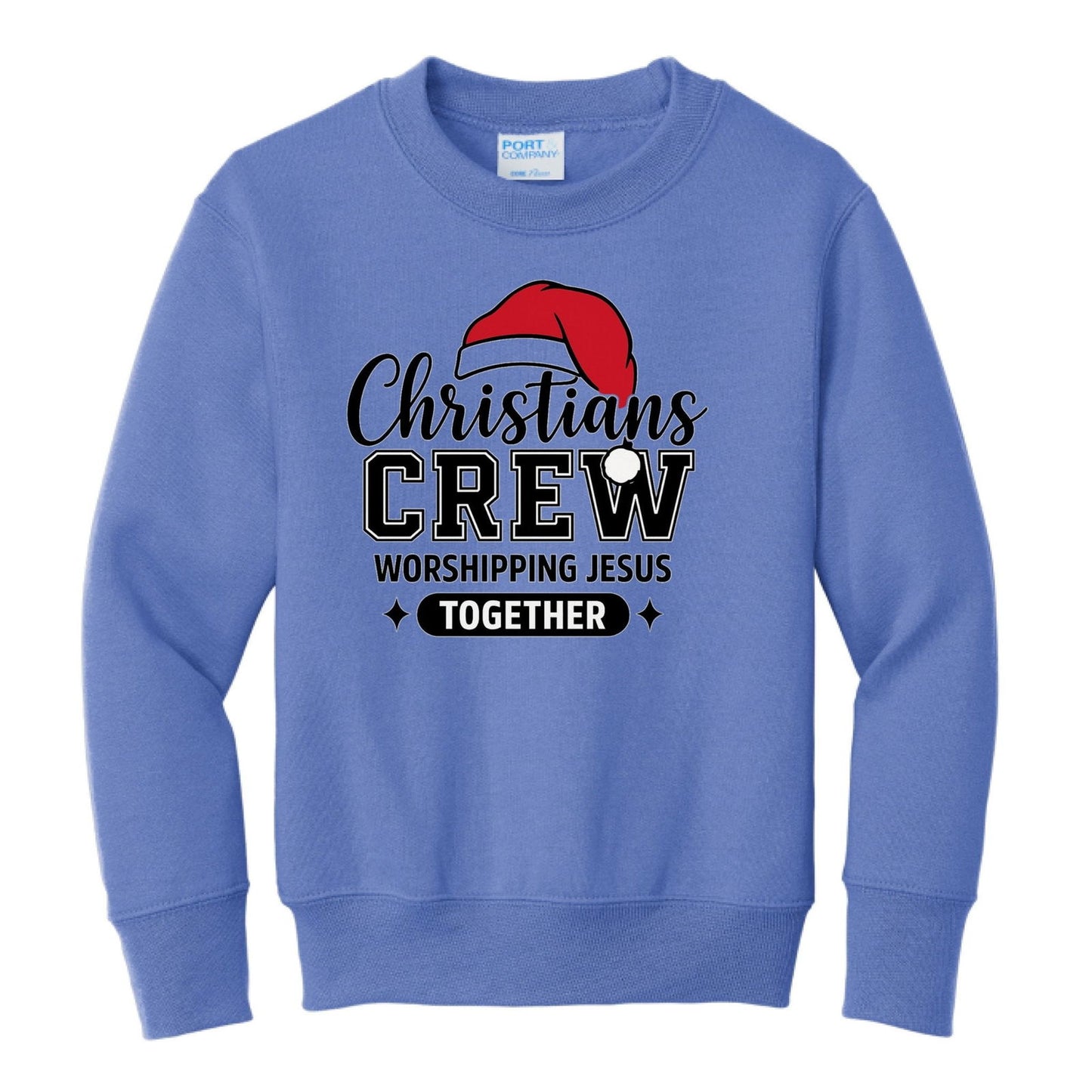 Christians Crew Youth Christian Pullover Christmas Sweatshirt - ClaimedbyGodDesigns