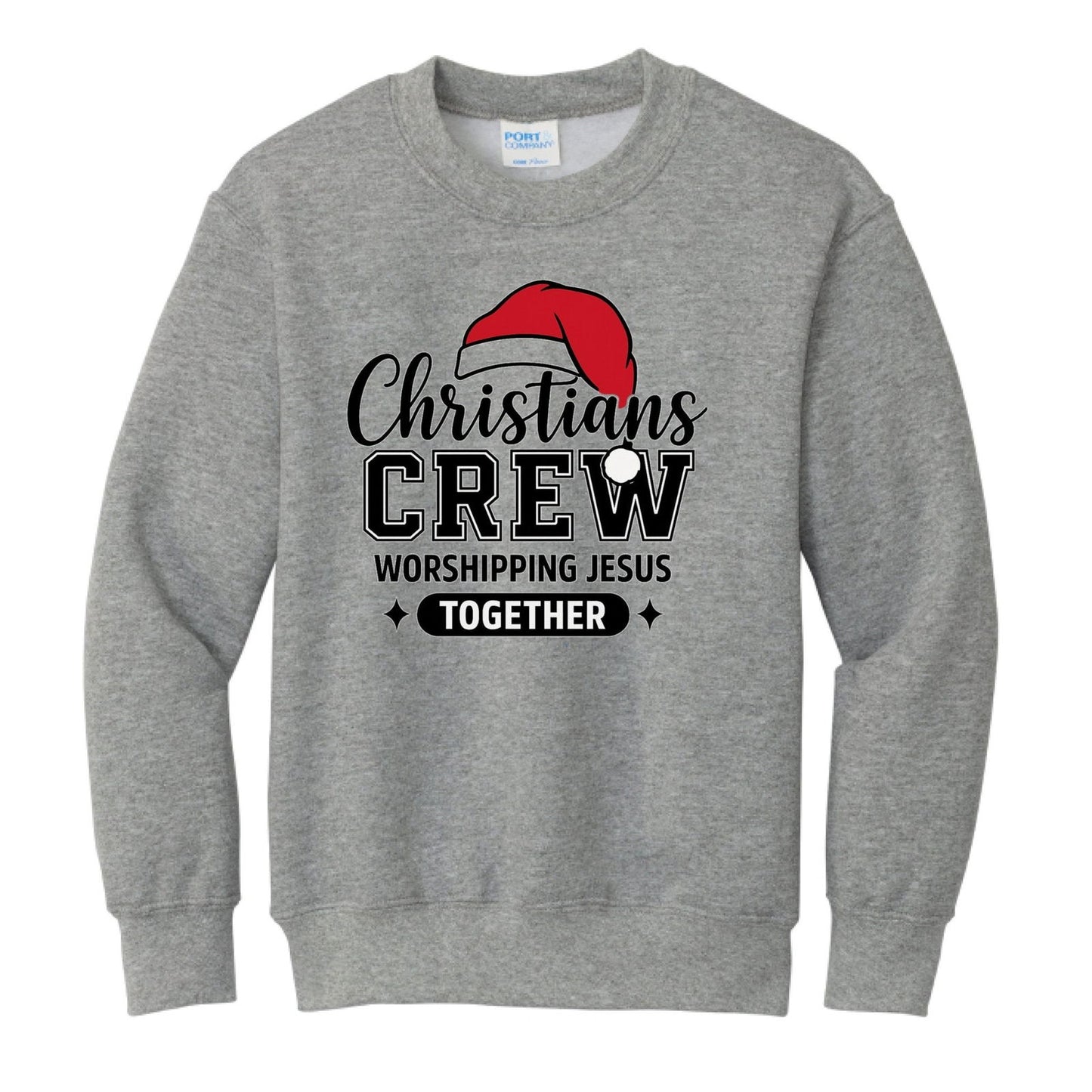 Christians Crew Youth Christian Pullover Christmas Sweatshirt - ClaimedbyGodDesigns