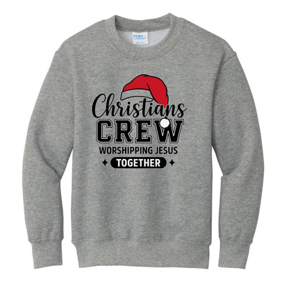 Christians Crew Youth Christian Pullover Christmas Sweatshirt - ClaimedbyGodDesigns