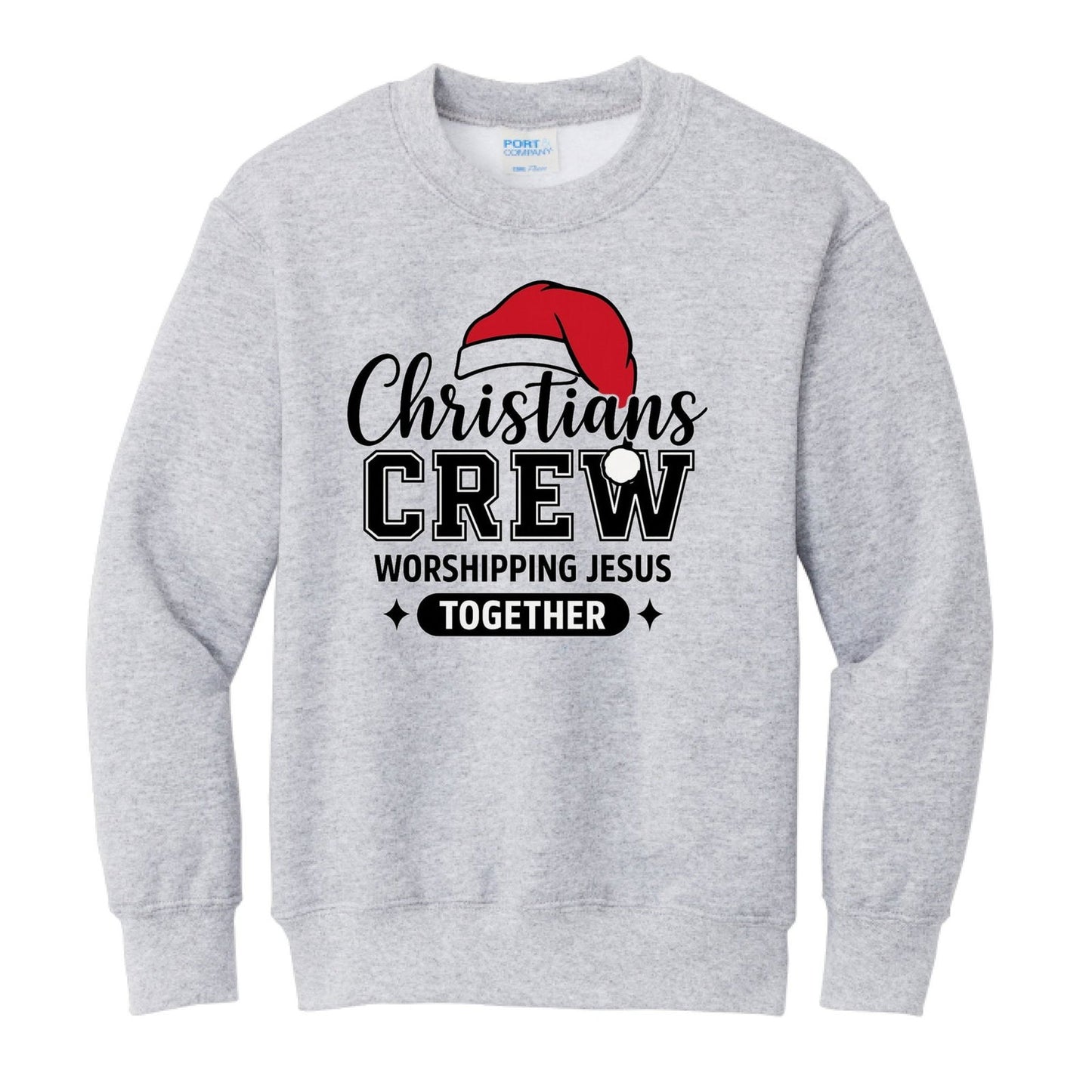 Christians Crew Youth Christian Pullover Christmas Sweatshirt - ClaimedbyGodDesigns