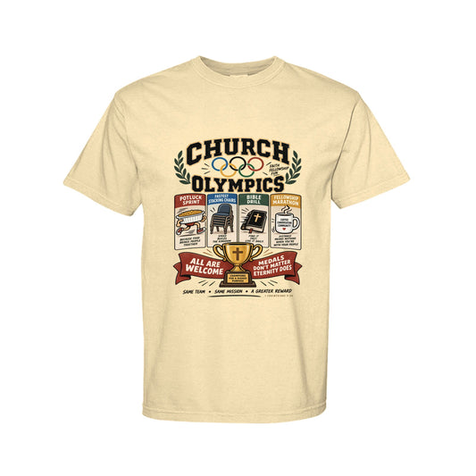 Church Olympics Funny Christian T-Shirt | Church Humor Tee - ClaimedbyGodDesigns