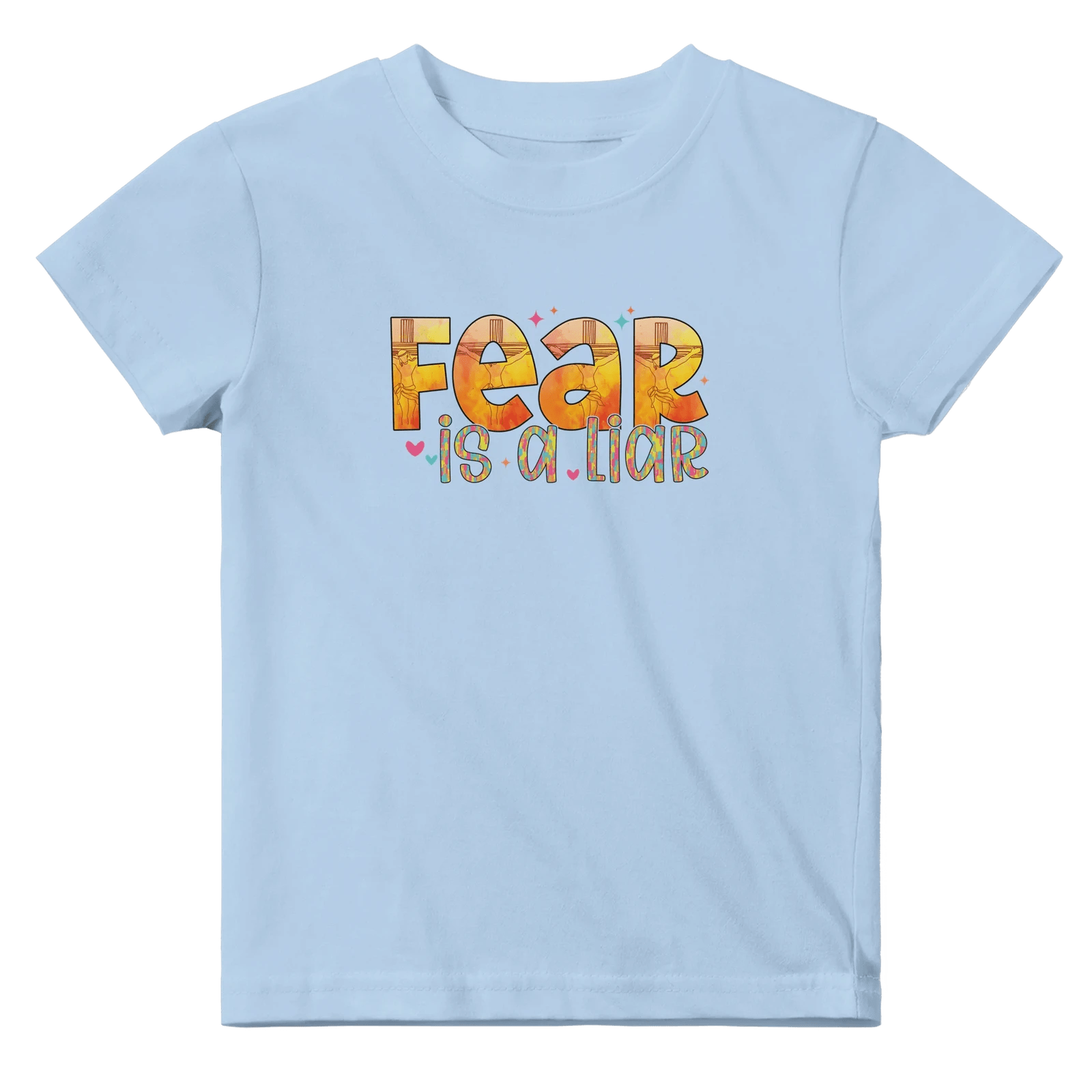 Fear Is A Liar Christian Baby Crewneck T-shirt - ClaimedbyGodDesigns