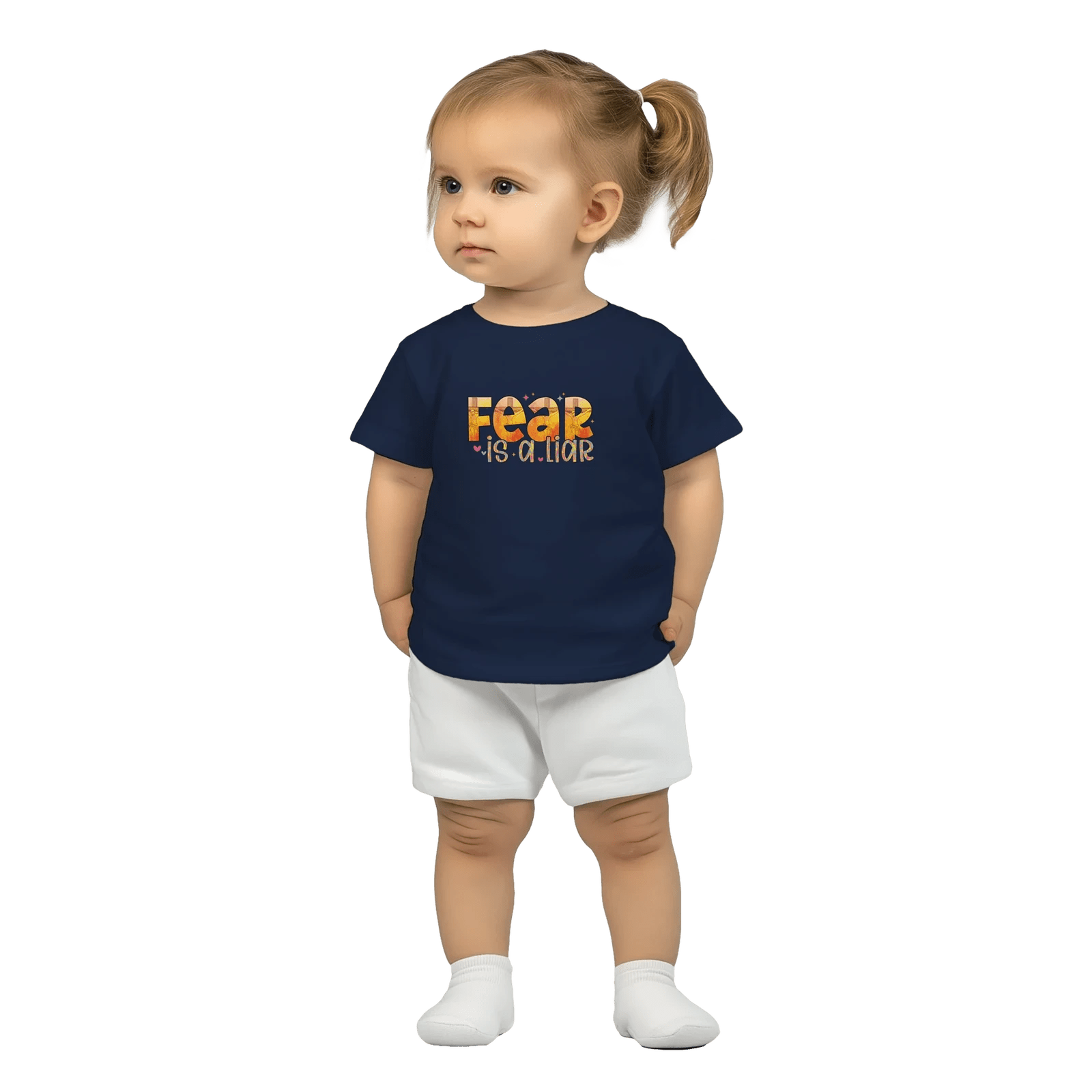 Fear Is A Liar Christian Baby Crewneck T-shirt - ClaimedbyGodDesigns