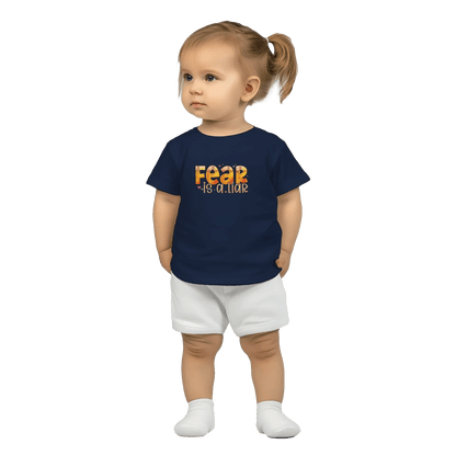 Fear Is A Liar Christian Baby Crewneck T-shirt - ClaimedbyGodDesigns