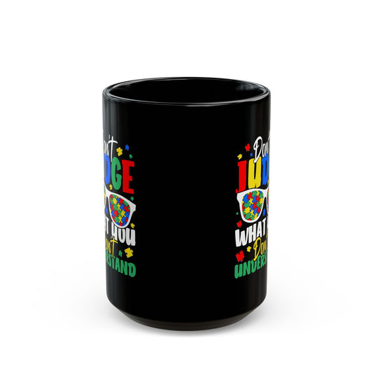 Colorful Autism Awareness Black Mug - 11oz & 15oz - Claimed by God Designs