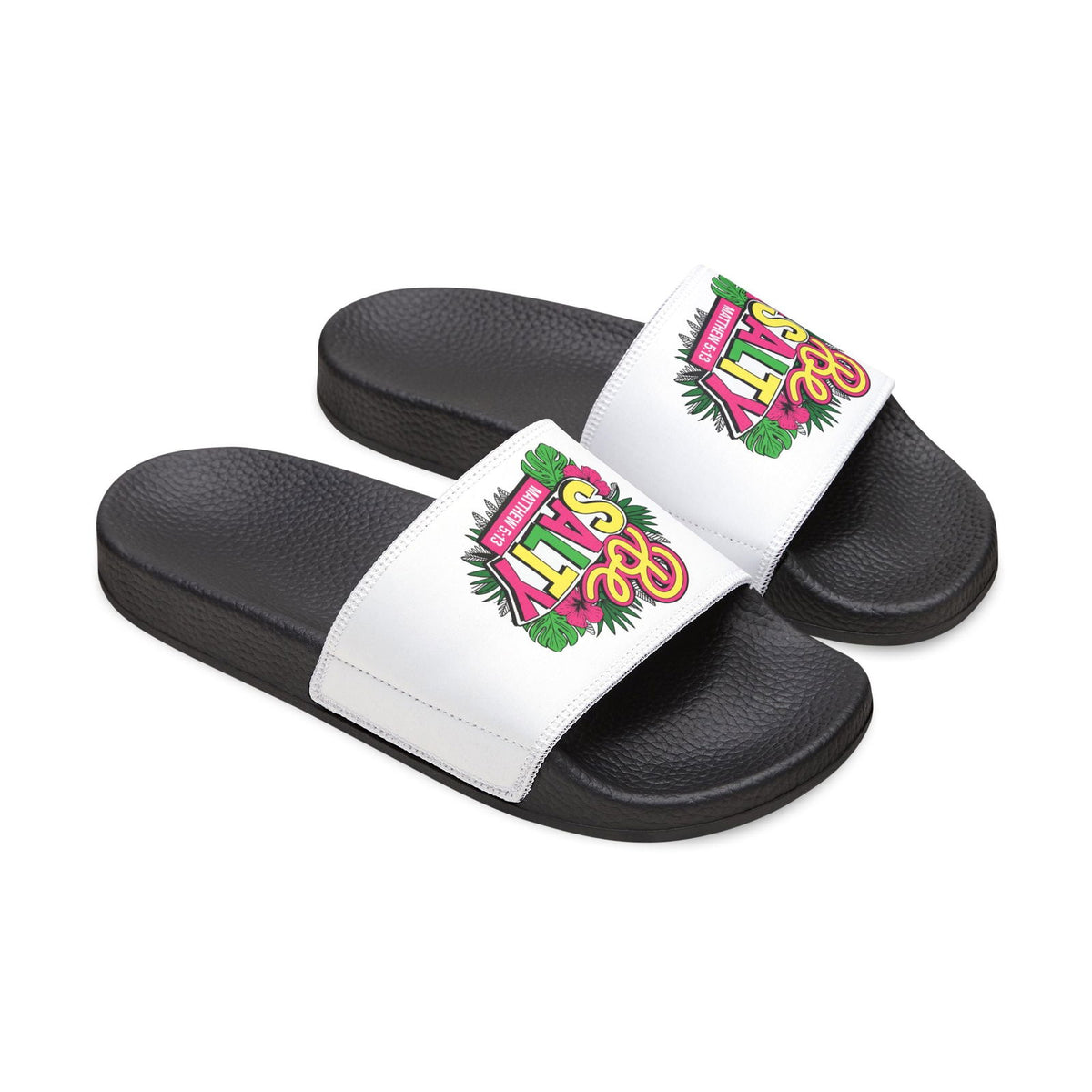 Colorful Youth Removable-Strap Sandals - Summer Fun, Beachwear, Casual Kids Slippers, Gift for Kids, Vacation Essentials, Be Salty Design - ClaimedbyGodDesigns