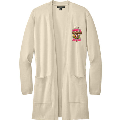 Cool Moms Love Jesus Women’s Christian Open Front Cardigan Sweater - ClaimedbyGodDesigns