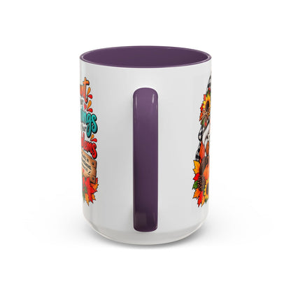 Count Your Blessings, Not Your Problems Thanksgiving Coffee Mug - Claimed by God Designs