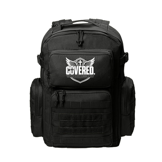Covered Christian Backpack | Psalm 91:4 Bible Verse Laptop Backpack | Christian Faith Travel School Bag - Claimed by God Designs