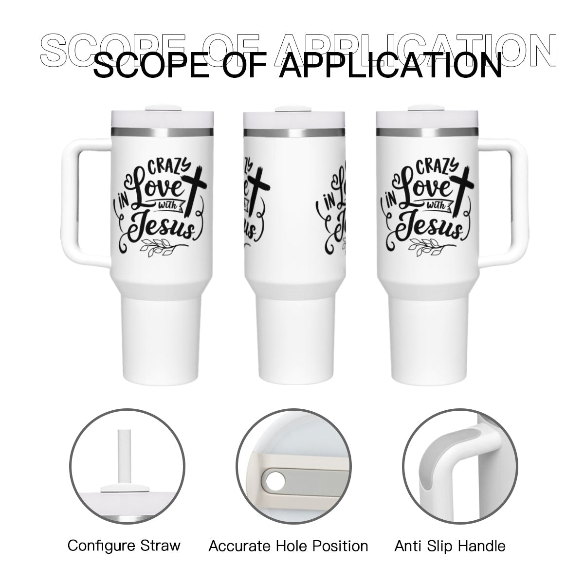 Crazy In Love With  Christian Tumbler 40oz - ClaimedbyGodDesigns