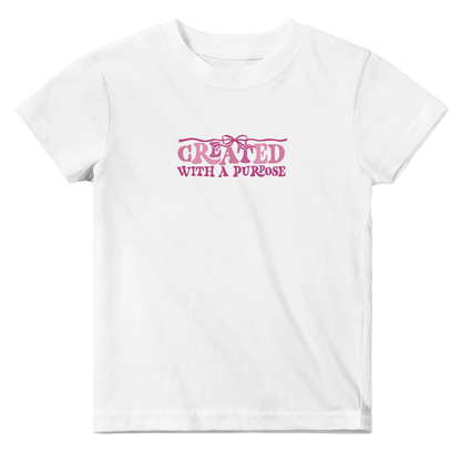 Created With A Purpose Christian Baby Crewneck T-shirt - ClaimedbyGodDesigns