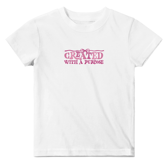 Created With A Purpose Christian Baby Crewneck T-shirt - ClaimedbyGodDesigns