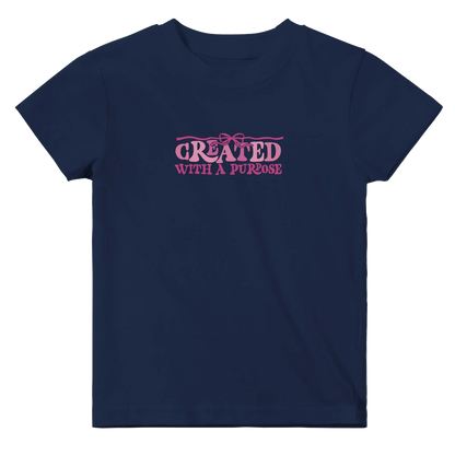 Created With A Purpose Christian Baby Crewneck T-shirt - ClaimedbyGodDesigns