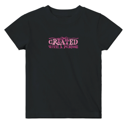 Created With A Purpose Christian Baby Crewneck T-shirt - ClaimedbyGodDesigns